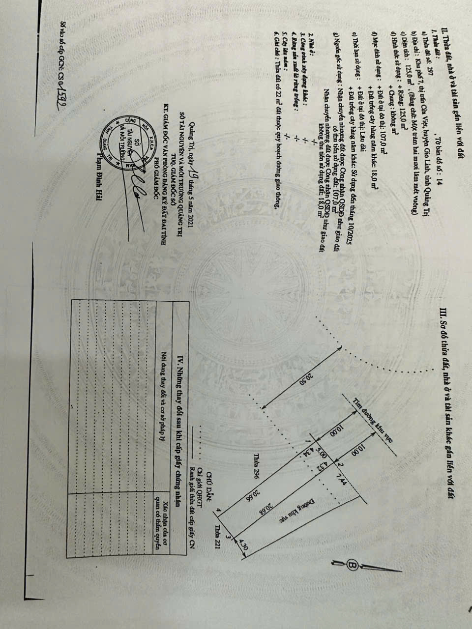 CẦN BÁN GẤP ĐẤT TT CỬA VIỆT, GIÁ CHẠM ĐÁY SIÊU NET CHO NHÀ ĐẦU TƯ - LH: 097.248.74.74